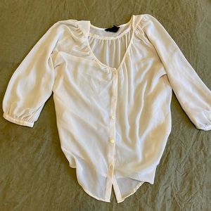 Sheer 3/4 length sleeve top from H&M